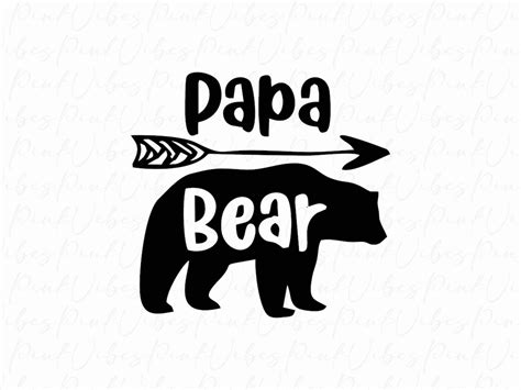 Papa Bear Svg Papa Bear Cut File Papa Bear Png Instant Etsy