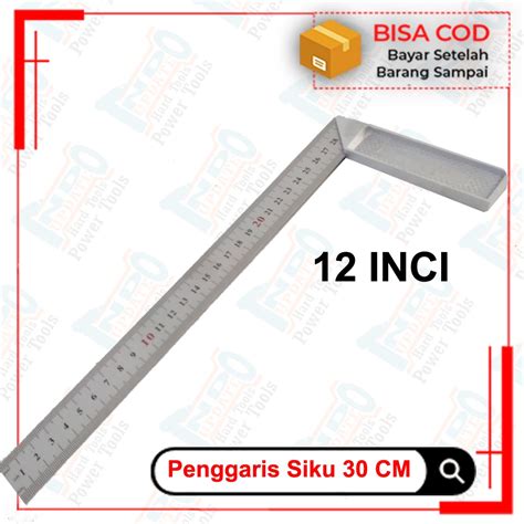 Jual Penggaris Siku Besi Alat Ukur Tukang Sudut L Angle Ruler Pengukur