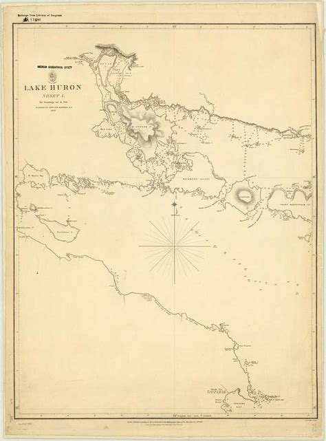 Admiralty Chart No 327 Lake Huron Sheet 1 Published 1848 Picryl Public Domain Search