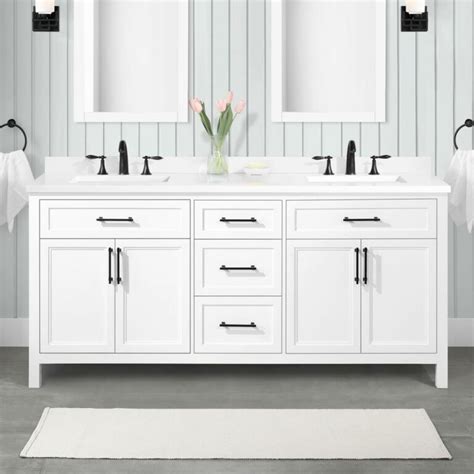 White Bathroom Vanity With Drawers Semis Online