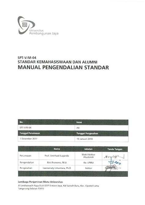 Pdf Upj Manual · 2018 2 21 · Standar Operasional Prosedur Sop