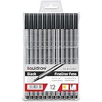 Jzmax Black Fineliner Pens Set Art Supplies Pack Fineliners