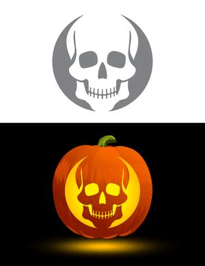 Free Printable Skull Pumpkin Stencils