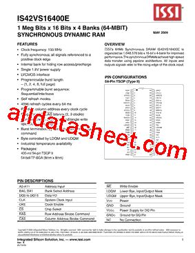 Is Vs E Tli Datasheet Pdf Integrated Silicon Solution Inc