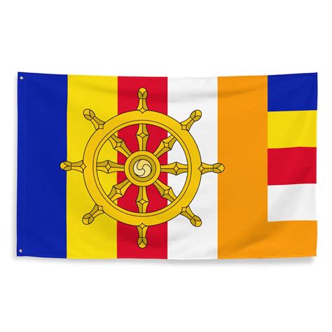 Buddhist Dharmachakra Flag 3x5 Etsy