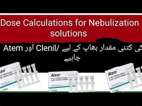 Atem And Clenil Compositum Solutions How Use Nebulizer Machine Dose