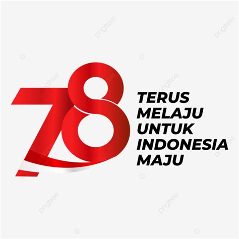 Logotipo Oficial De Hut Ri 78 Año 2023 Con Texto Sigue Adelante Para Indonesia Avanzada Vector