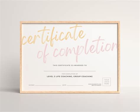 Certificate Template, Editable Award Certification, Business Template, Course Creator Stationery ...