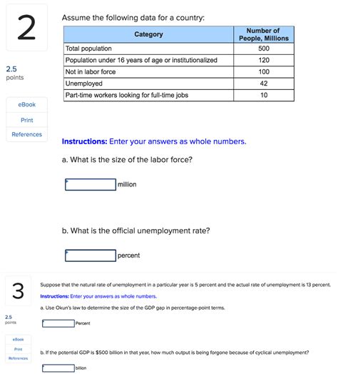 Solved Assume The Following Data For A Country Number Of Chegg