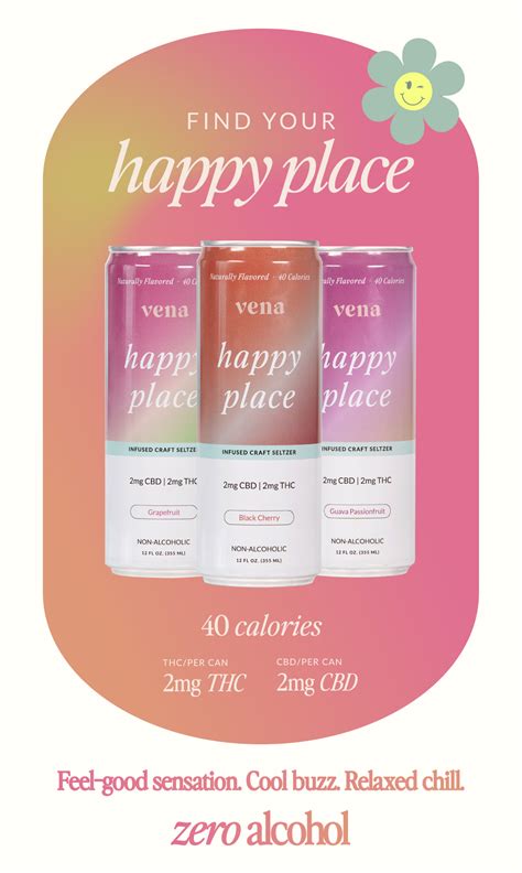 Happy Place Thc Seltzer Drink By Tamra Judge Vena Cbd