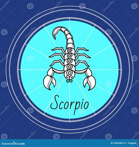 Astrolog A De Signo Zodiaco Escorpio Y Vector De Horoscopio Ilustraci N