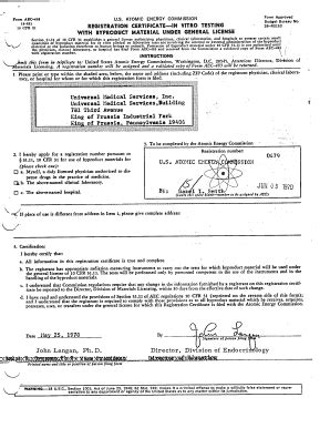 Fillable Online Pbadupws Nrc Registration Certificate For In Vitro