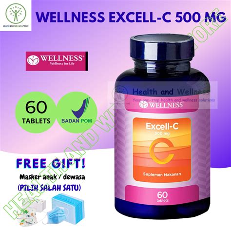 Wellness Excell C Excell C Mg Tablet Vitamin C Tidak Asam