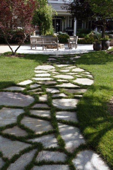 Top 60 Best Stone Walkway Ideas - Hardscape Path Designs