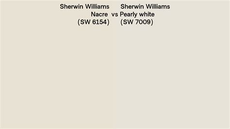 Sherwin Williams Nacre Vs Pearly White Side By Side Comparison