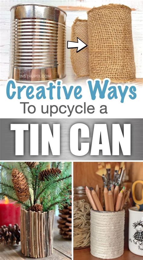 Awesome Ways To Upcycle a TIN CAN! (Cheap & Easy) | Recycled tin cans ...