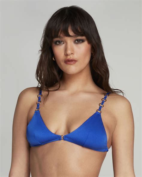 Ashia Tie Side Bikini Top In Cobalt By Agent Provocateur New In