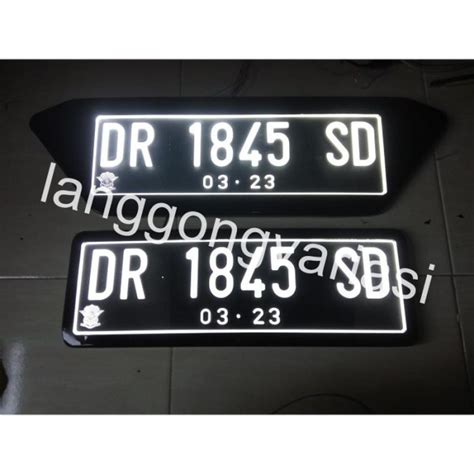 Jual Variasi Plat Nomor Lampu Led Nyala Fokus Di Angka Custom Sesuai