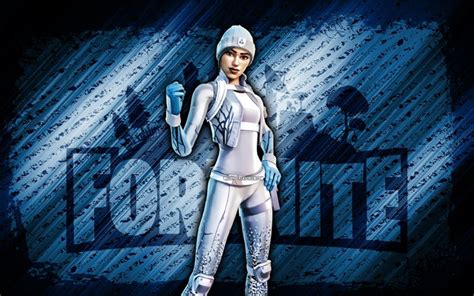 Télécharger frost squad fortnite 4k fond bleu en diagonale grunge