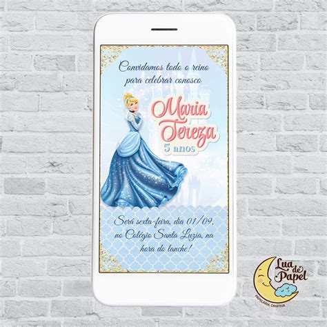 Convite Digital Cinderella Elo Produtos Especiais