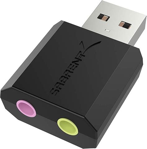 SABRENT USB External Stereo Sound Adapter For Windows And Mac Plug And