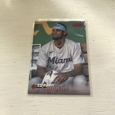 Topps Stadium Club Red Foil Edward Cabrera Ebay