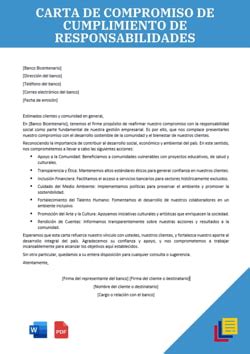 Carta De Compromiso Laboral Descarga Modelo Word Y Pdf