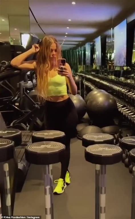 Khloe Kardashian Hits The Gym For A Grueling Workout Before Plugging Good American Daily Mail