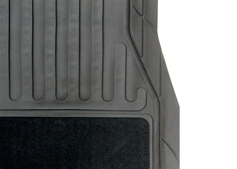 Halfords Classic Carpet Rubber Car Floor Mats In Black Front Rear