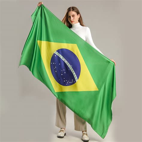 Bandeira Do Brasil Grande Dupla Face 1 2 M Shopee Brasil