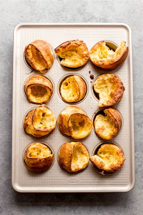 Cheese Popovers In A Muffin Pan Little Broken Recipe Popover Recipe Popovers Homemade Dough