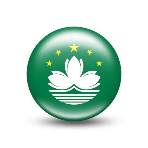 Premium Photo Macao Country Flag In Sphere With White Shadow