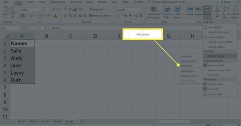 How To Hide And Unhide A Worksheet In Excel