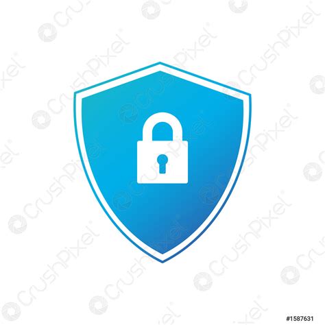 Shield And Lock Icon Cyber Security Concept Abstract Security Vector Stock Vector 1587631