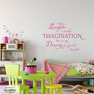 Laughter Is Timeless Tinkerbell Quote Vinyl Wall Decal K 065 Back40life