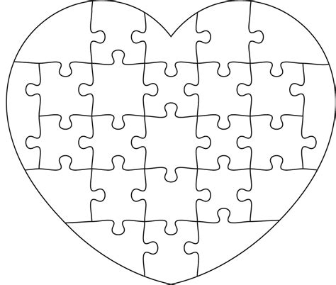Heart Puzzle Svg Heart Puzzle For Valentines Heart Puzzle Etsy