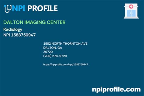 Dalton Imaging Center Npi 1588750947 Cliniccenter In Dalton Ga