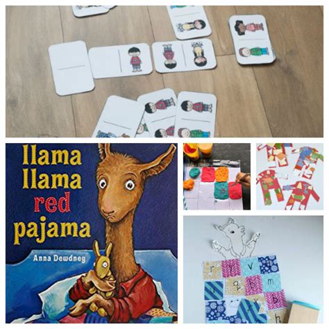 Llama Llama Red Pajama themed activties for toddlers and preschoolers