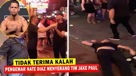 TIDAK Terima Jagoanya KALAH Pengemar NATE DIAZ Menyerang PENGEMAR Jake