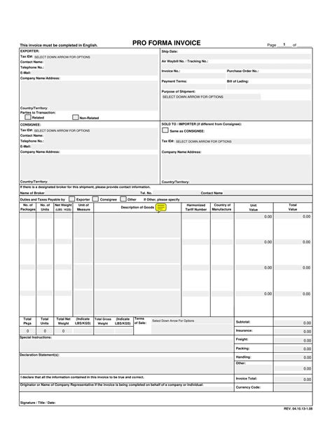 Fedex Proforma Invoice Template Professional Sample Template Collection