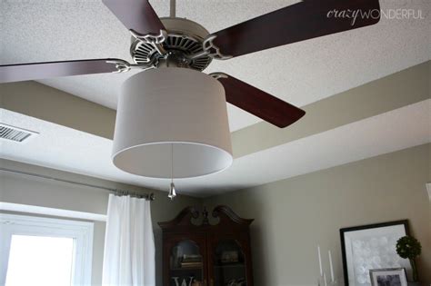 Crazy Wonderful Adding A Drum Shade To A Ceiling Fan Diy Home Decor Ceiling Fan Drum Shade