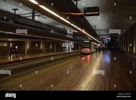 Spui underground tram station Stock Photo - Alamy