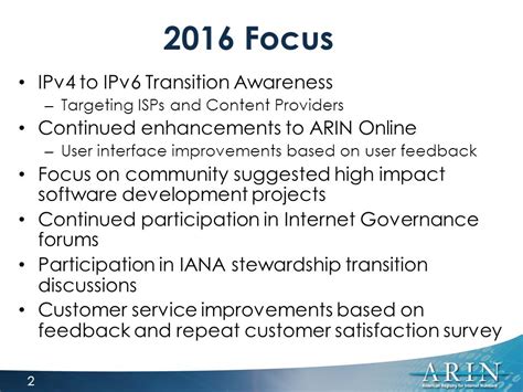 ARIN Update John Curran President And CEO ARIN Focus IPv4 To IPv6