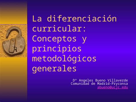 PPT La diferenciación curricular Conceptos y principios