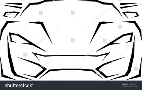 Silhouette Outline Sport Car Vector Stock Vector (Royalty Free ...