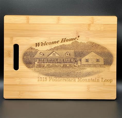 Laser Engraved Custom Bamboo Cutting Board