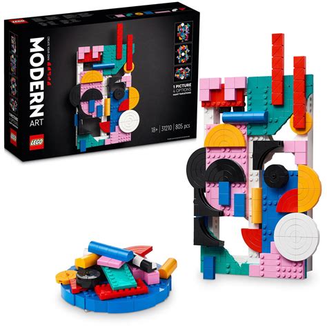 Lego Art Modern Art Colourful Abstract Wall Canvas Set 31210 Toys