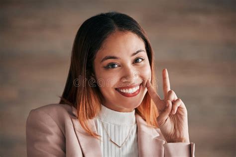 Happy Woman Face And Portrait Smile With Peace Sign In Joy For