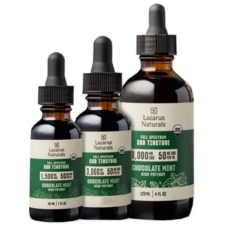 Full Spectrum Cbd Oil Chocolate Mint 3000 6000mg Lazarus Naturals