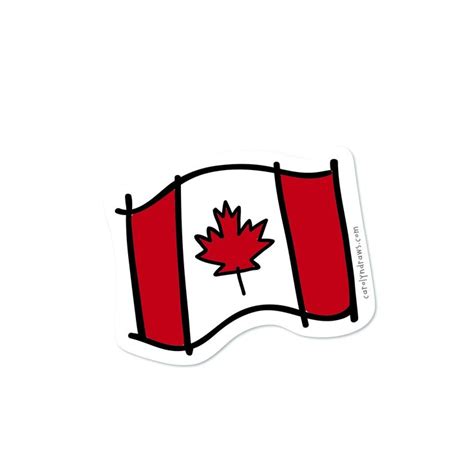 Canada Flag Vinyl Sticker Laptop Sticker Decal Water Bottle Sticker Travel Sticker Canadian ...